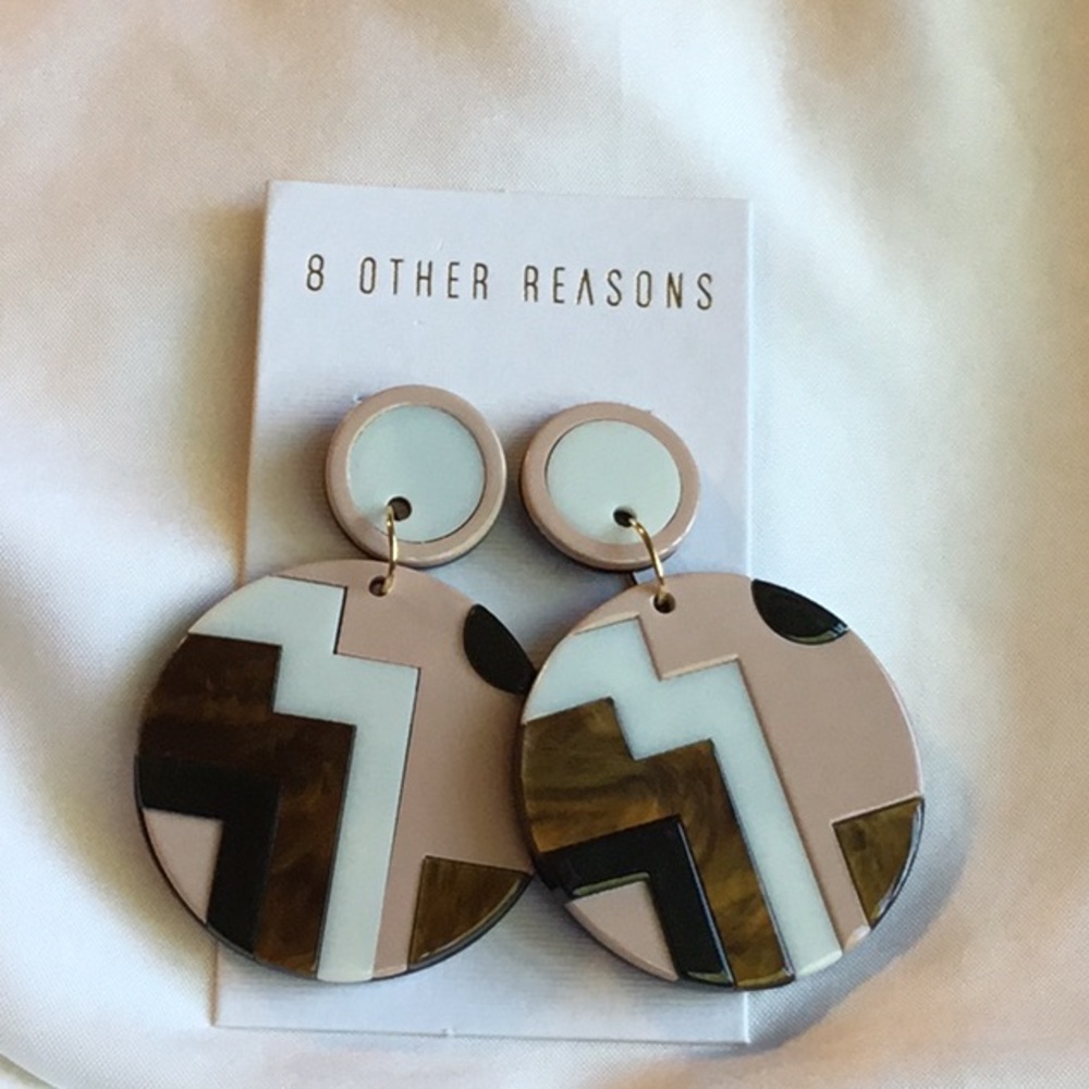 8 Other Reasons Slater Hoops Pink Art Deco Design